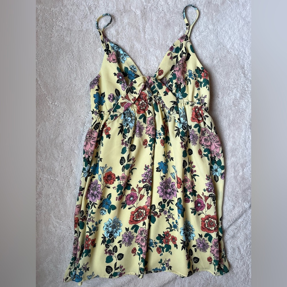 NWT Jack by BB Dakota Floral Yellow Sundress Women Size 2